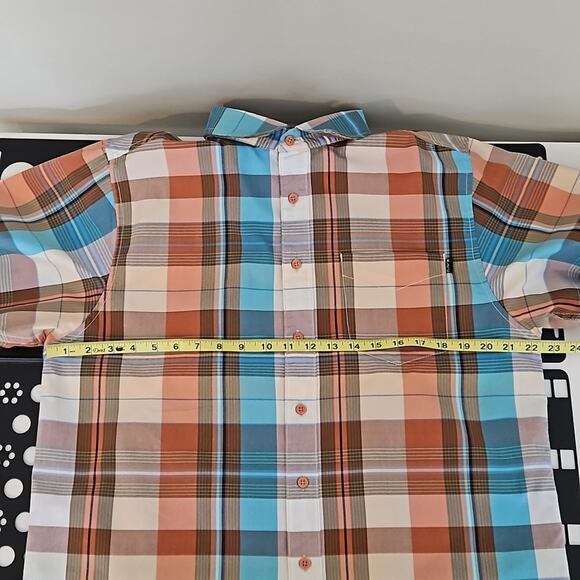 KAVU Freestone Short-sleeve Button-up Plaid Print Shirt | Men's Large - Picture 12 of 12